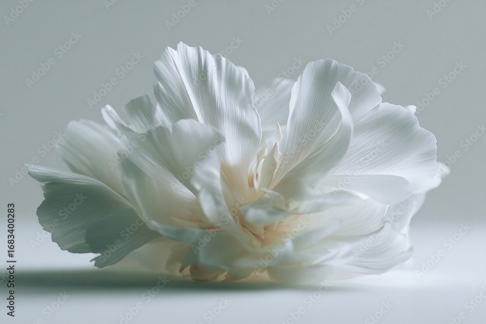 Fototapeta premium A close-up shot of a delicate, pristine white carnation