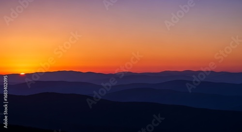 Wallpaper Mural Breathtaking Sunset Over Mountain Range with Vibrant Sky Colors Torontodigital.ca