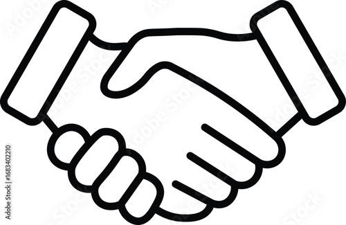Hand shake logo icon transparent png. Business agreement handshake icon in different style vector illustration. Two Hands Make a Deal.