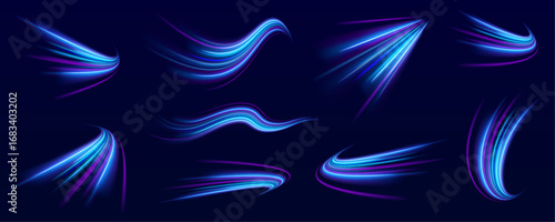 A digital burst of light radiates from the center, forming dynamic linear rays. The neon-blue color gives it a futuristic look. Suitable for science, innovation, or energy concepts. PNG