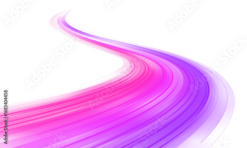 Racing lights sweep across a night road, creating streaks of red and blue. The motion blur suggests high velocity and adrenaline. Perfect for automotive or action-packed backgrounds. PNG