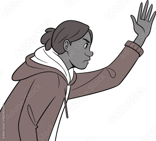 man praying with hands