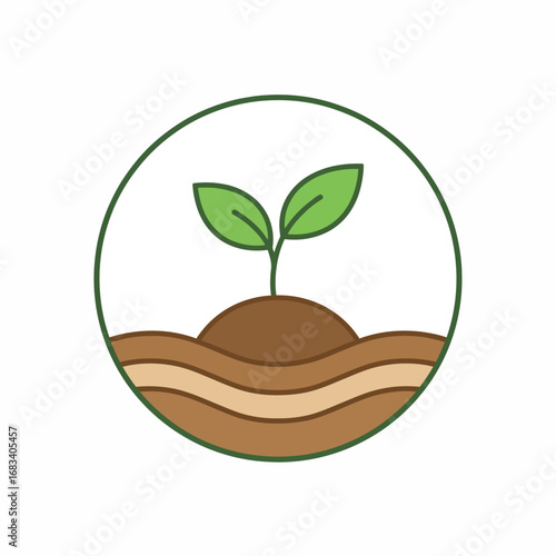 Next-Gen Smart Nutrition Icon: Flat Vector Design for Sustainable Food & Health Tech Brands