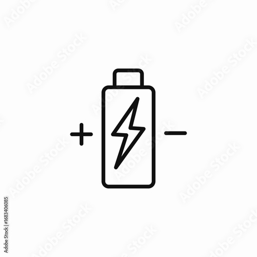 battery power plusminus icon sign vector