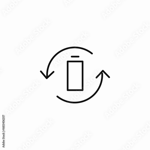 battery recharge cycle icon sign vector