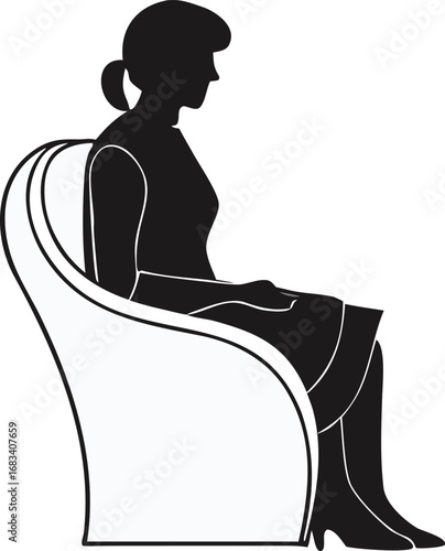 vector illustration of woman in a bathing suit