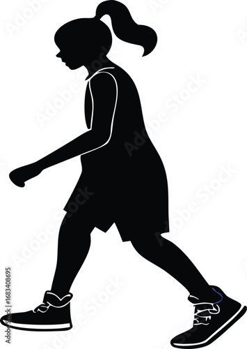silhouette of a girl with a skateboard