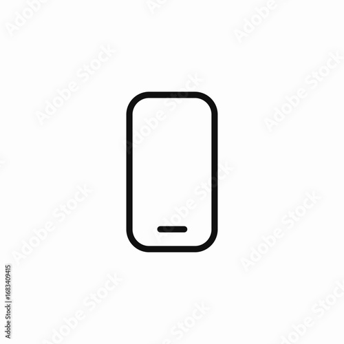 phone blank screen icon sign vector