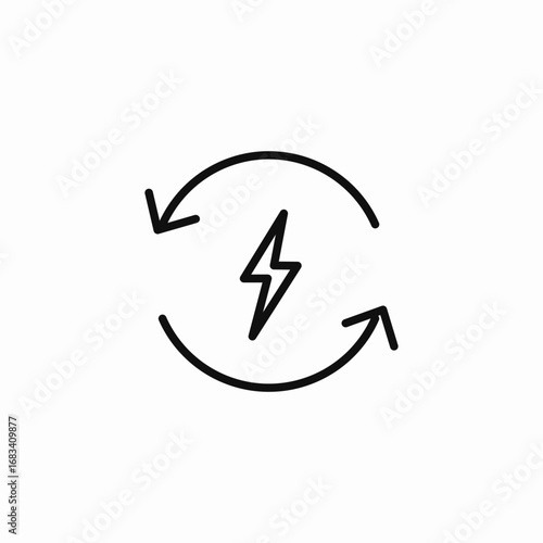 recycle power symbol icon sign vector