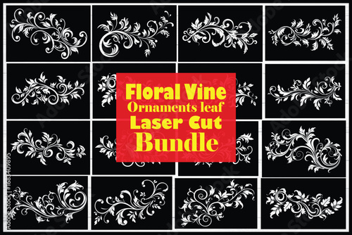Floral Laser Cut & Engraving Designs bundle