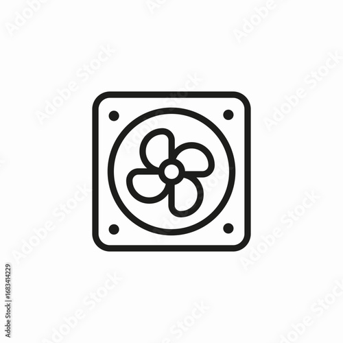 air circulation device icon sign vector