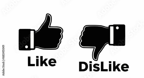 Like and Dislike Thumbs Up Down Social Media Icons