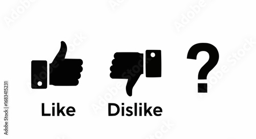 Like Dislike Question Mark Choice Icons