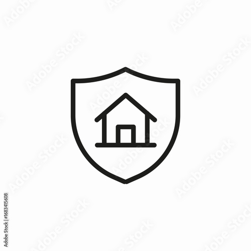home security system icon sign vector
