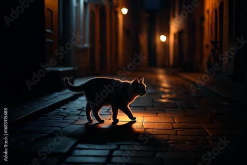 Cat in the quite night 