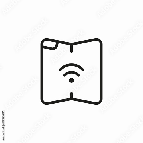 smart book reader icon sign vector