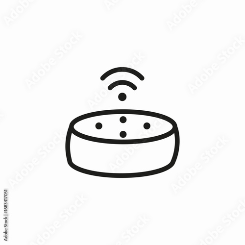 smart home assistant icon sign vector