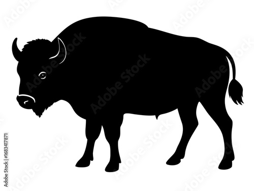 buffalo simple silhouette vector,buffalo  icon
