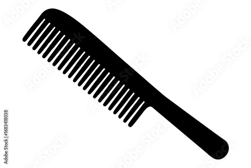 comb  black silhouette vector,Stylized black comb icon