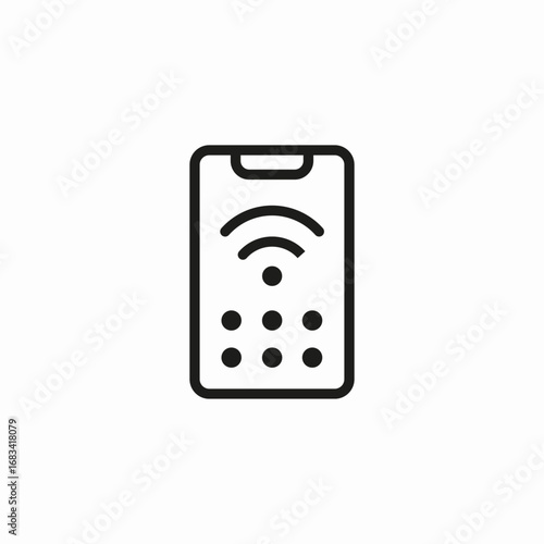 smartphone keypad control icon sign vector