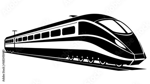 high speed train black silhouette vector,bullet train icon