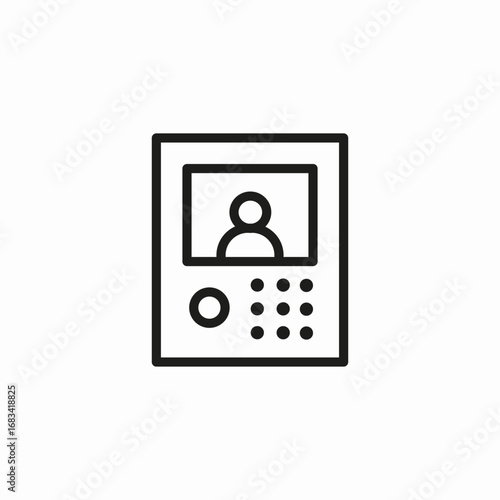 video intercom system icon sign vector