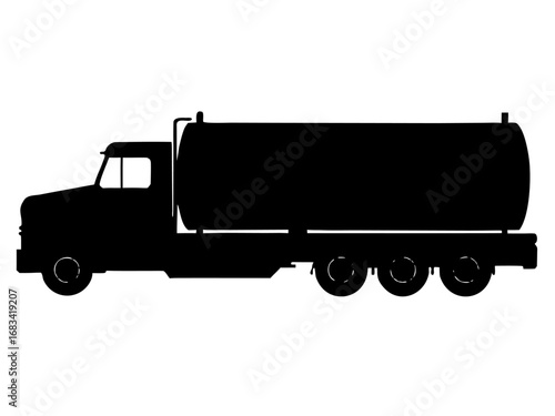 tanker truck   black silhouette vector,tanker truck  icon