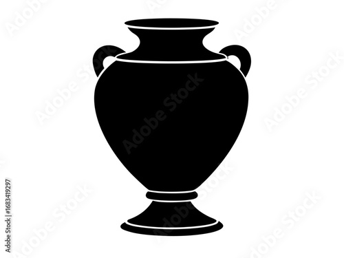 urn silhouette vector ,Vase icon vector