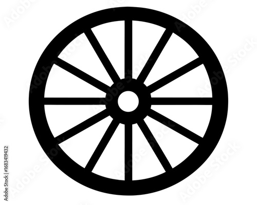 wagon wheel   simple   silhouette vector,wagon wheel  icon