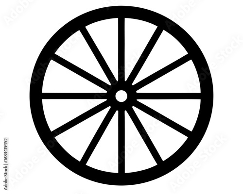 wagon wheel   simple   silhouette vector,wagon wheel  icon