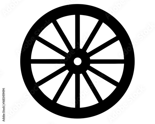 wagon wheel   simple   silhouette vector,wagon wheel  icon