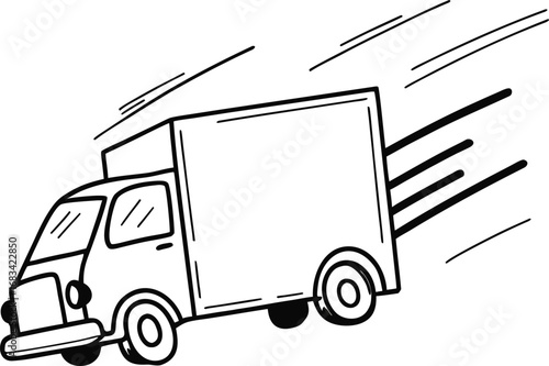 delivery truck with a truck