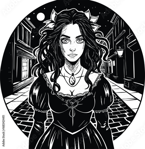woman, vector, illustration, hair, fashion, art, beauty