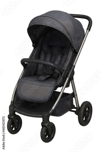Modern Gray Baby Stroller – Lightweight Foldable Infant Pram