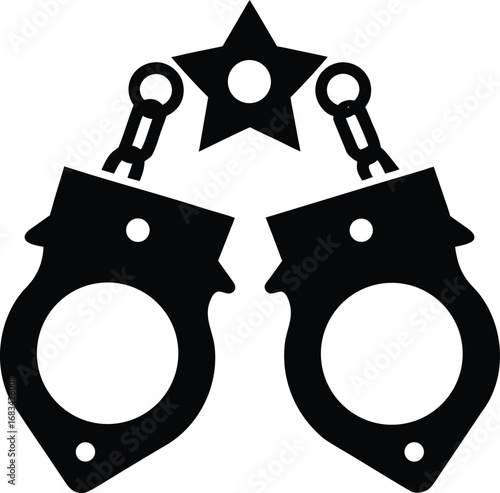 handcuffs on white background