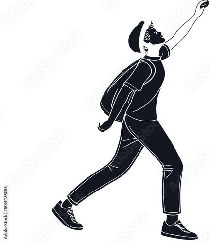 silhouette of a woman dancing