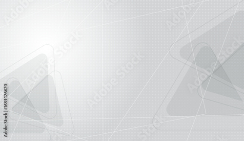 Monochrome abstract design with overlapping triangles, thin white lines, and subtle dot patterns creates a modern and minimalist background evoking a sense of technology and elegance