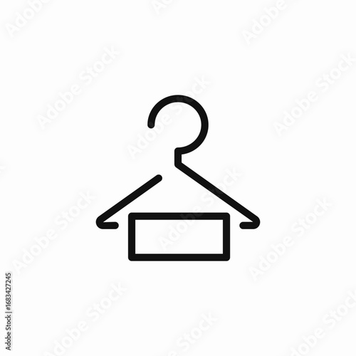 hanger with towel icon sign vector