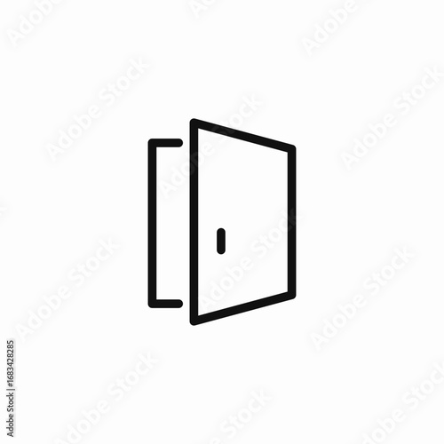 open door icon icon sign vector