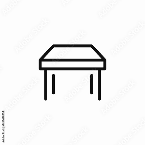 simple table with legs icon sign vector