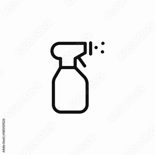spraying bottle cleaner icon sign vector