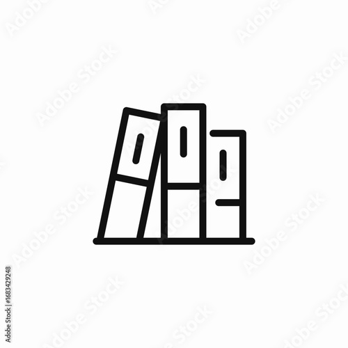 stacked books binders icon sign vector