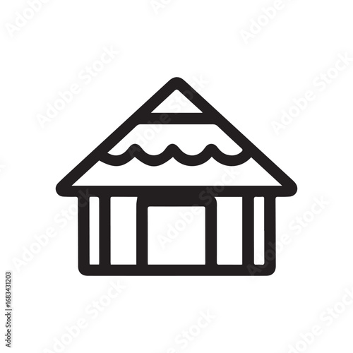 A house black and white drawing