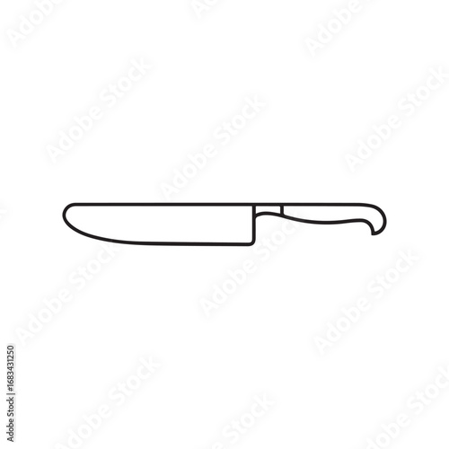 A knife black and white drawing