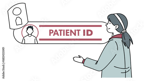 drawing of a patient id wristband