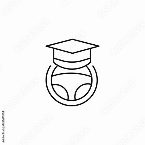 driver's education icon icon sign vector