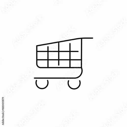empty shopping cart  icon sign vector