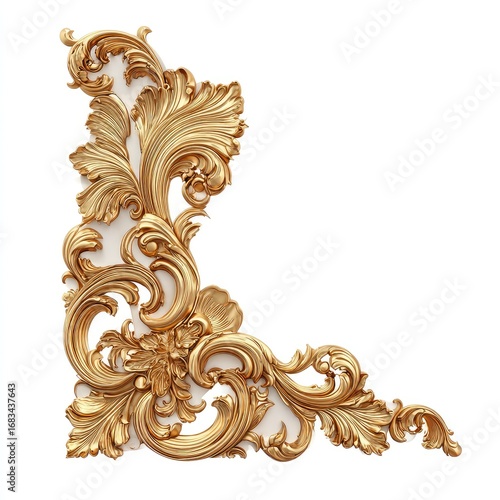 Ornate gold corner embellishment