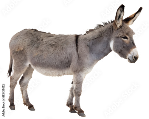 gray donkey isolated on transparent background