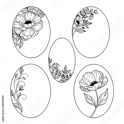 Hand drawn vector abstract outline,graphic,line vintage baroque ornament floral frame in calligraphic elegant modern style.Baroque floral vintage outline design concept.Vector antique frame isolated.